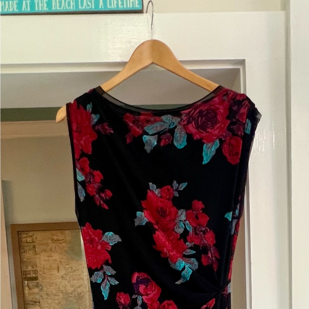 Free People Red and Blue Flower Sheath Dress